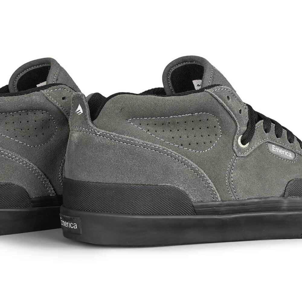 Emerica Pillar Mid-Top Skate Shoes - Grey/Black