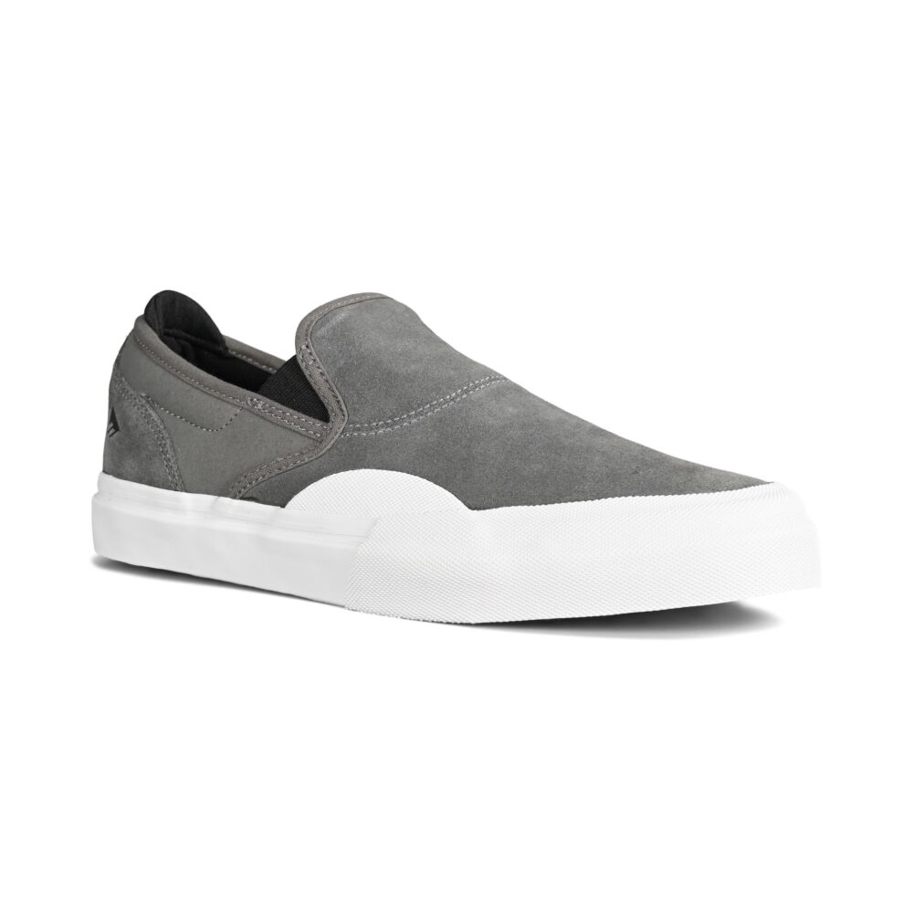 Emerica Wino G6 Slip-On Skate Shoes - Grey/Black/White