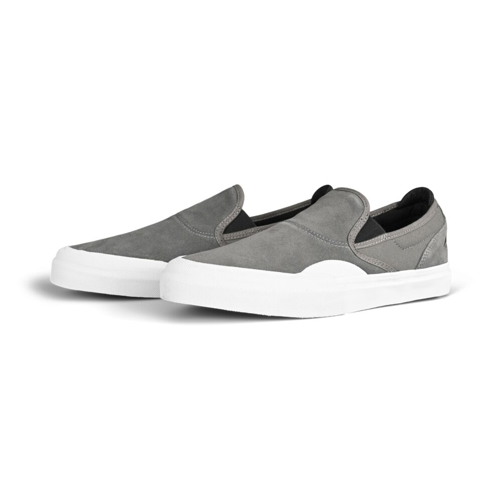 Emerica Wino G6 Slip-On Skate Shoes - Grey/Black/White