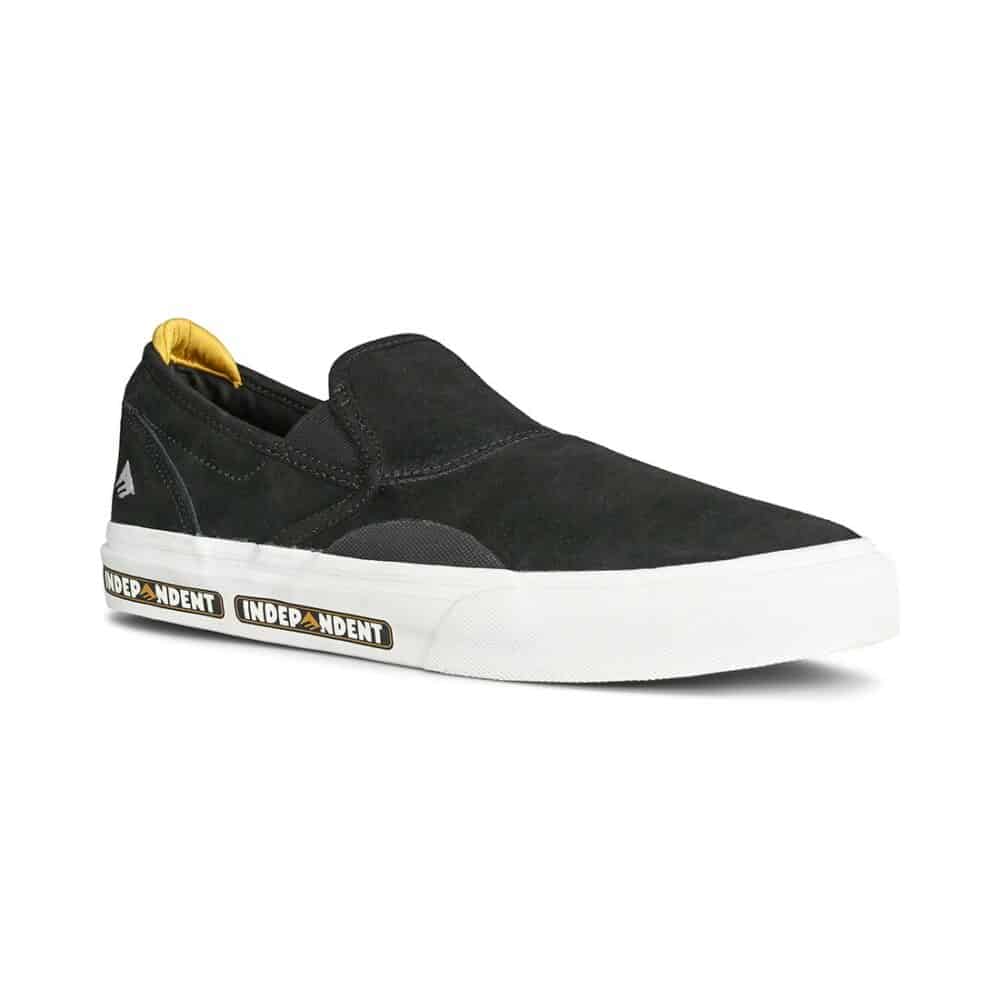 Emerica x Independent Wino G6 Slip-On Skate Shoes - Black