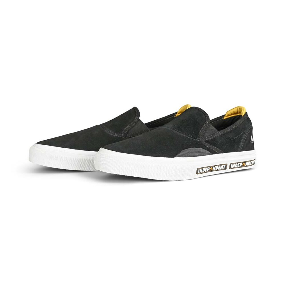 Emerica x Independent Wino G6 Slip-On Skate Shoes - Black