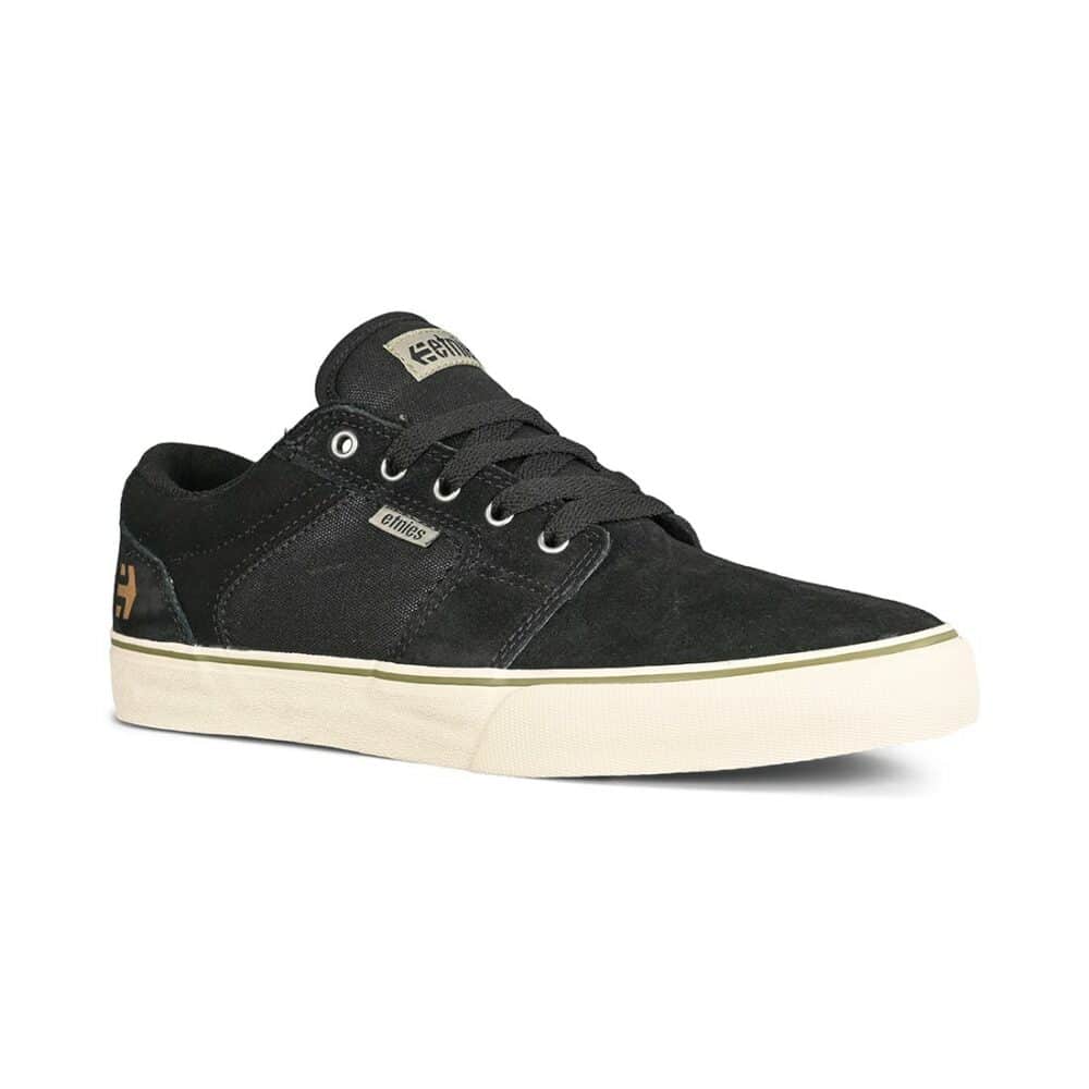 Etnies Barge LS Skate Shoes - Black/White/Silver