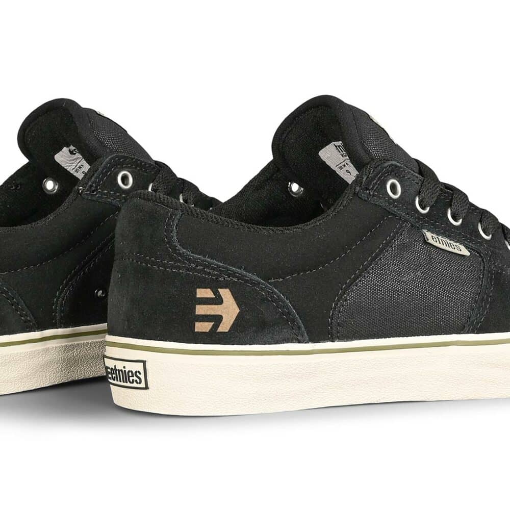 Etnies Barge LS Skate Shoes - Black/White/Silver