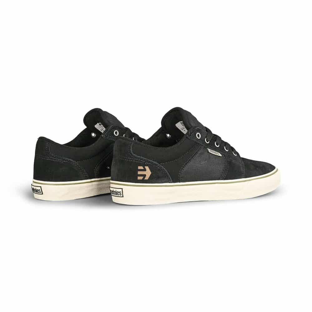 Etnies Barge LS Skate Shoes - Black/White/Silver