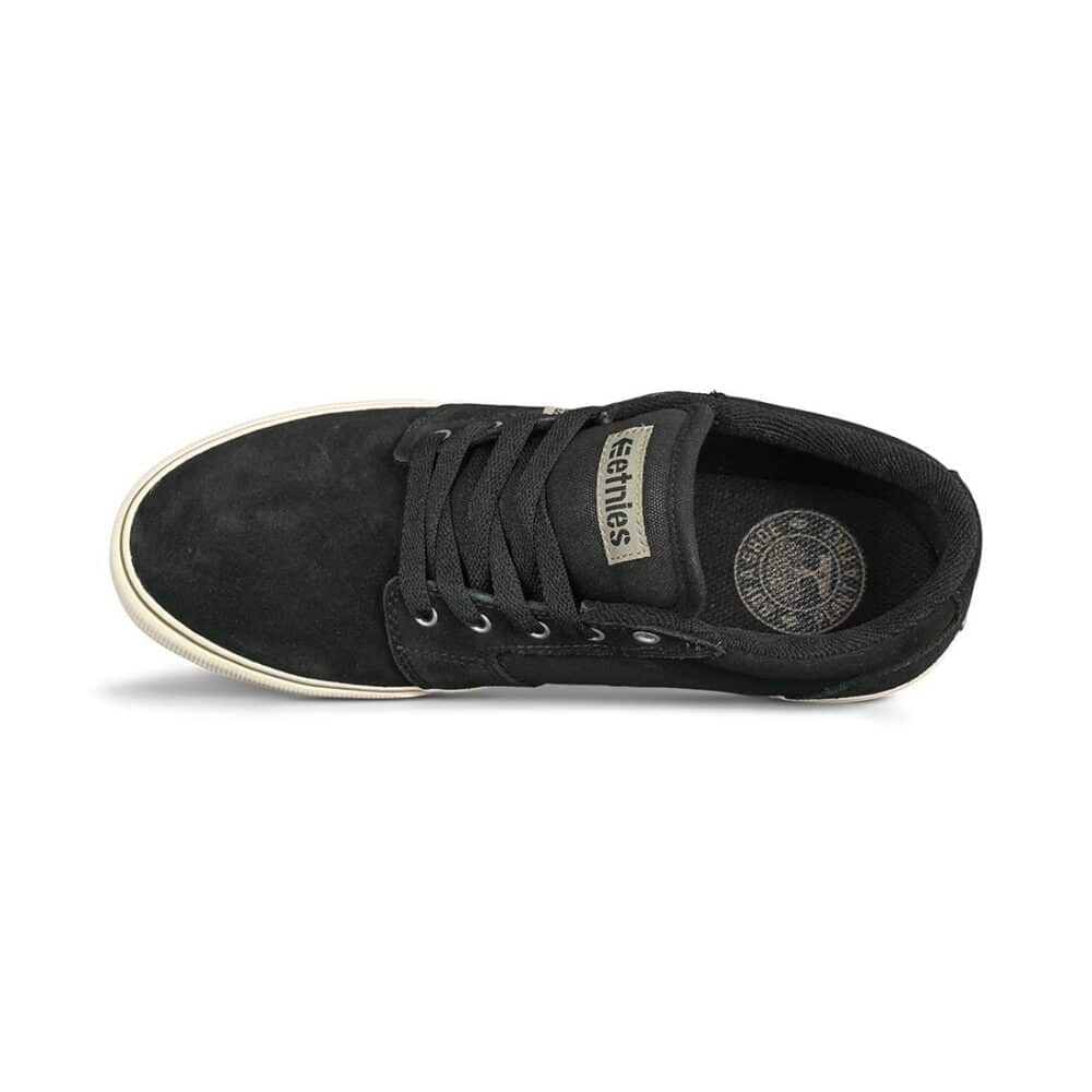 Etnies Barge LS Skate Shoes - Black/White/Silver