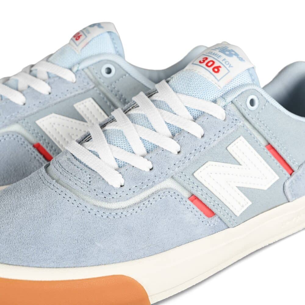 New Balance Numeric 306 Jamie Foy Skate Shoes - Light Arctic Grey/White