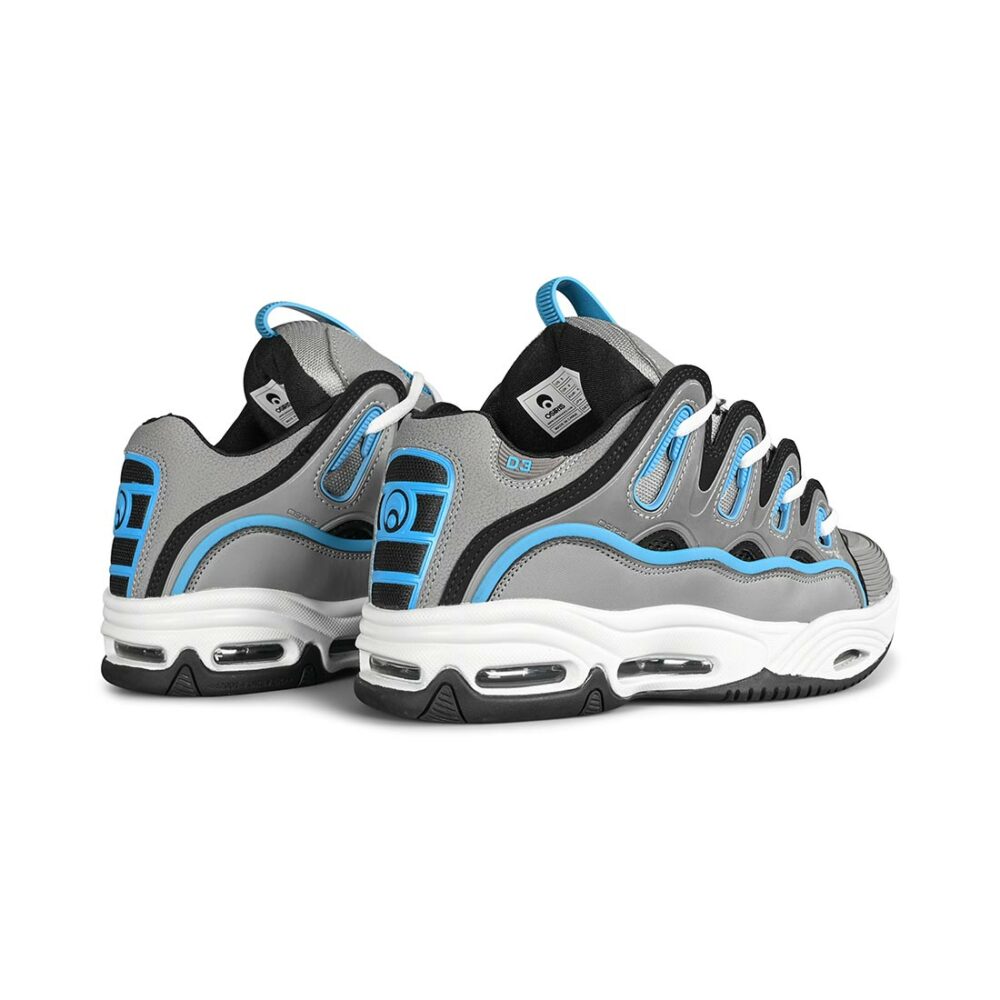 Osiris D3 2001 Skate Shoes - Grey/Cyan (SP22)