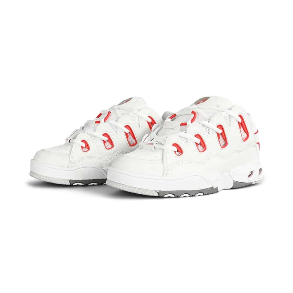 Osiris D3 OG Skate Shoes - White/Red/Grey