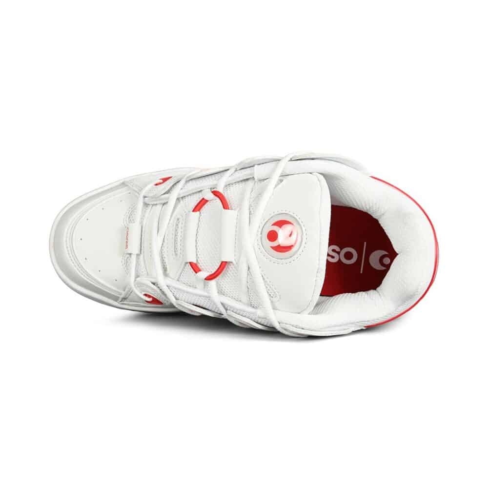 Osiris D3 OG Skate Shoes - White/Red/Grey