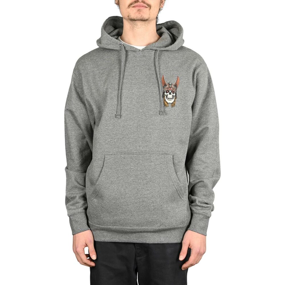 Powell Peralta Andy Anderson Skull Pullover Hoodie - Grey Heather