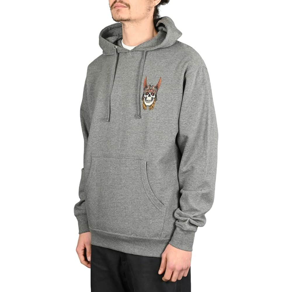 Powell Peralta Andy Anderson Skull Pullover Hoodie - Grey Heather