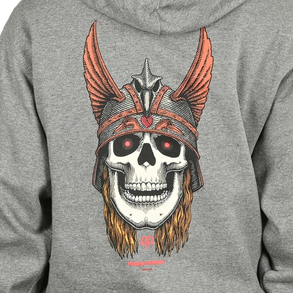 Powell Peralta Andy Anderson Skull Pullover Hoodie - Grey Heather