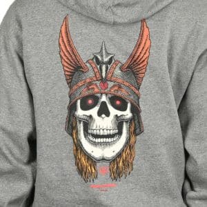 Powell Peralta Andy Anderson Skull Pullover Hoodie - Grey Heather