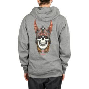 Powell Peralta Andy Anderson Skull Pullover Hoodie - Grey Heather