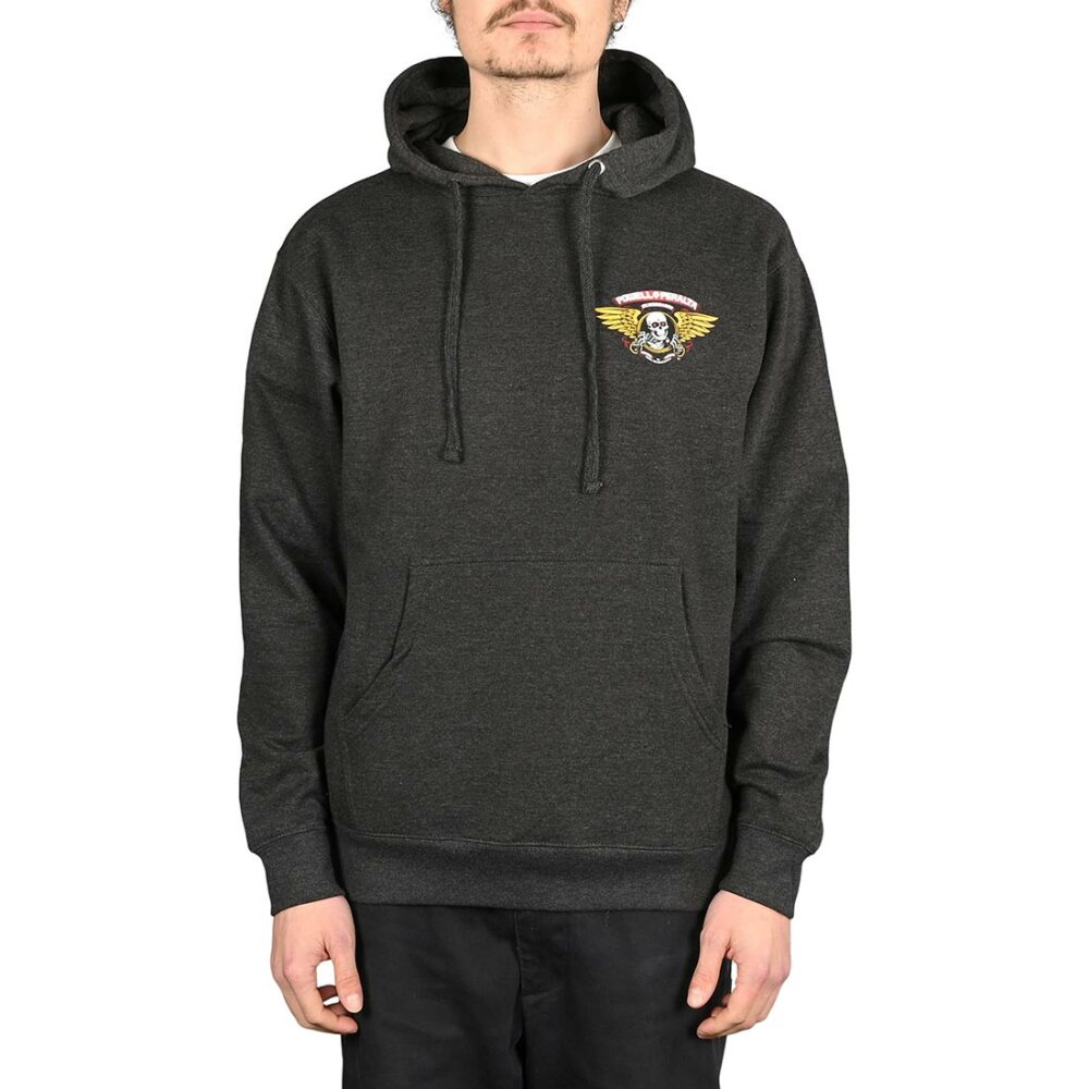 Powell Peralta Winged Ripper Pullover Hoodie - Charcoal Heather