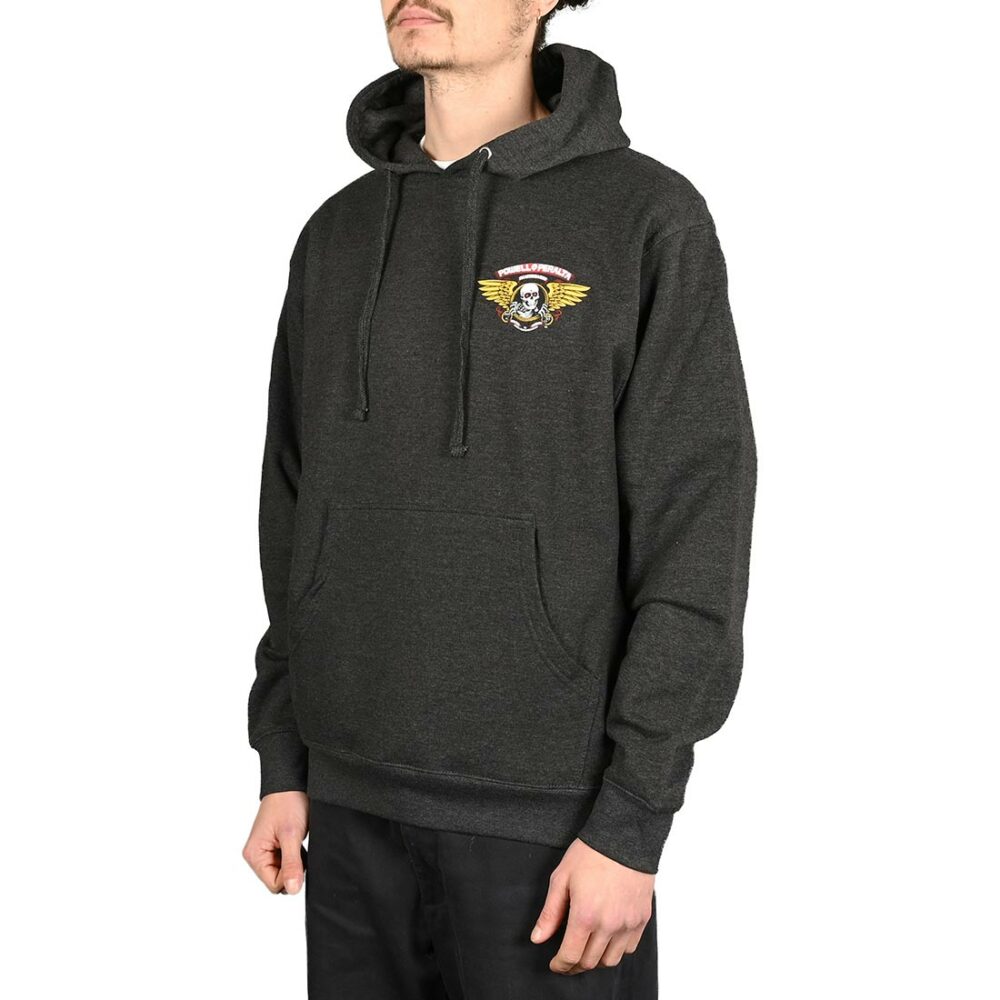 Powell Peralta Winged Ripper Pullover Hoodie - Charcoal Heather