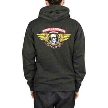 Powell Peralta Winged Ripper Pullover Hoodie - Charcoal Heather