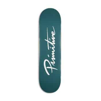 Primitive Nuevo Script Core 8" Skateboard Deck - Teal