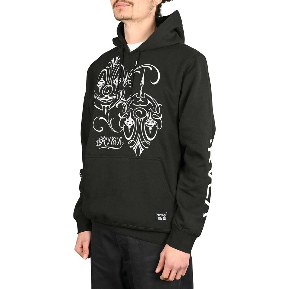 RVCA Mister Cartoon Clowns Pullover Hoodie - Black