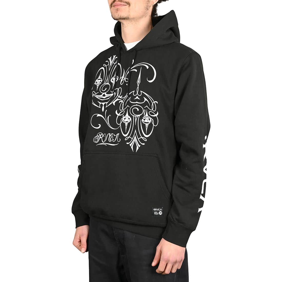 RVCA Mister Cartoon Clowns Pullover Hoodie - Black - Supereight