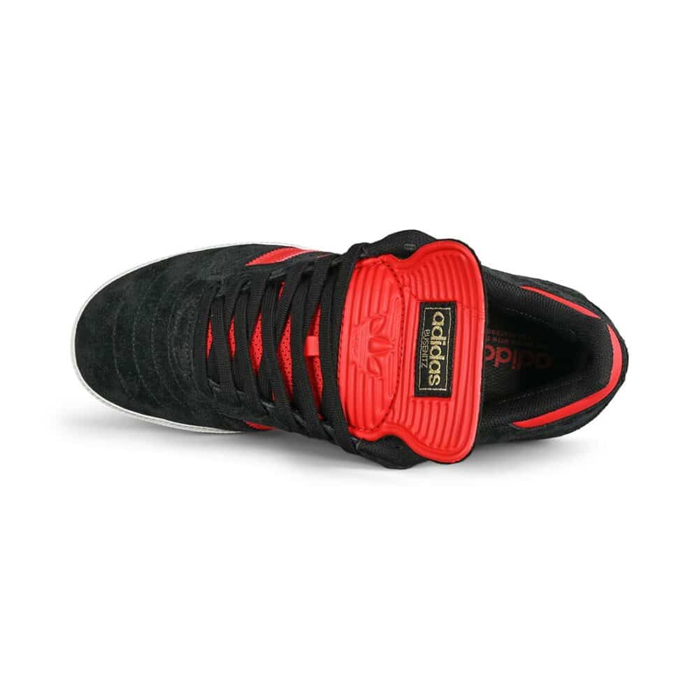 Adidas Busenitz Skate Shoes - Core Black/Scarlett/Gold Metallic