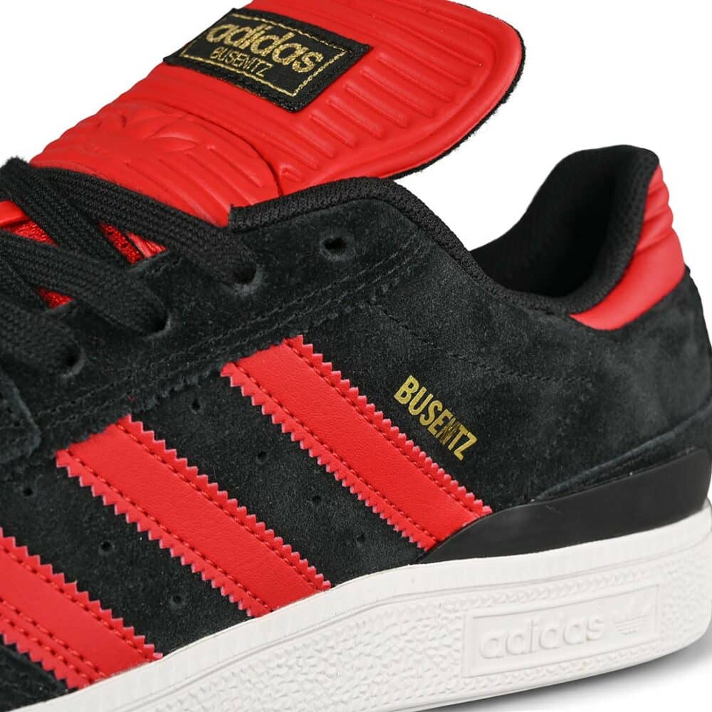 Adidas Busenitz Skate Shoes - Core Black/Scarlett/Gold Metallic