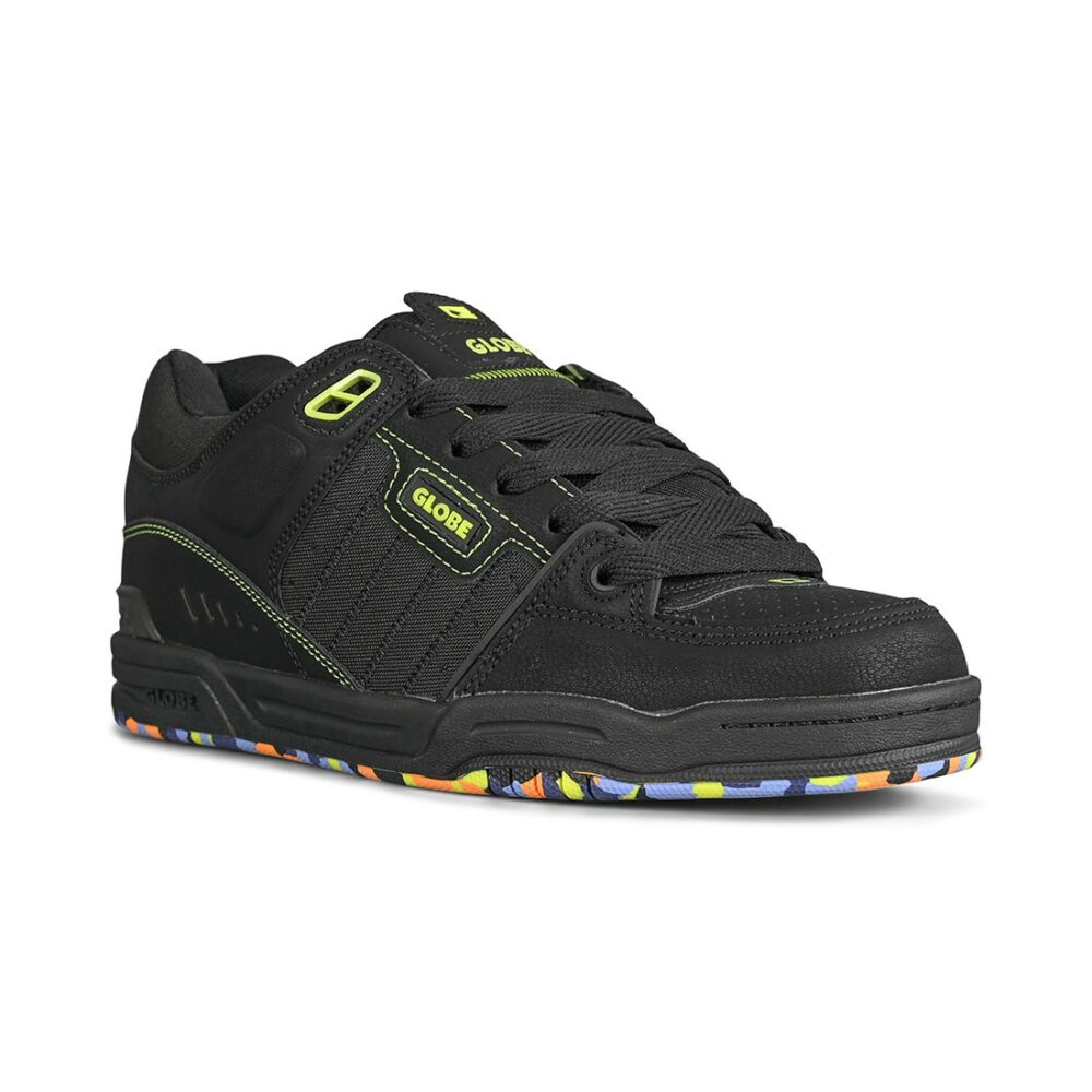 Globe Fusion Skate Shoes - Black/Lime/Mosaic