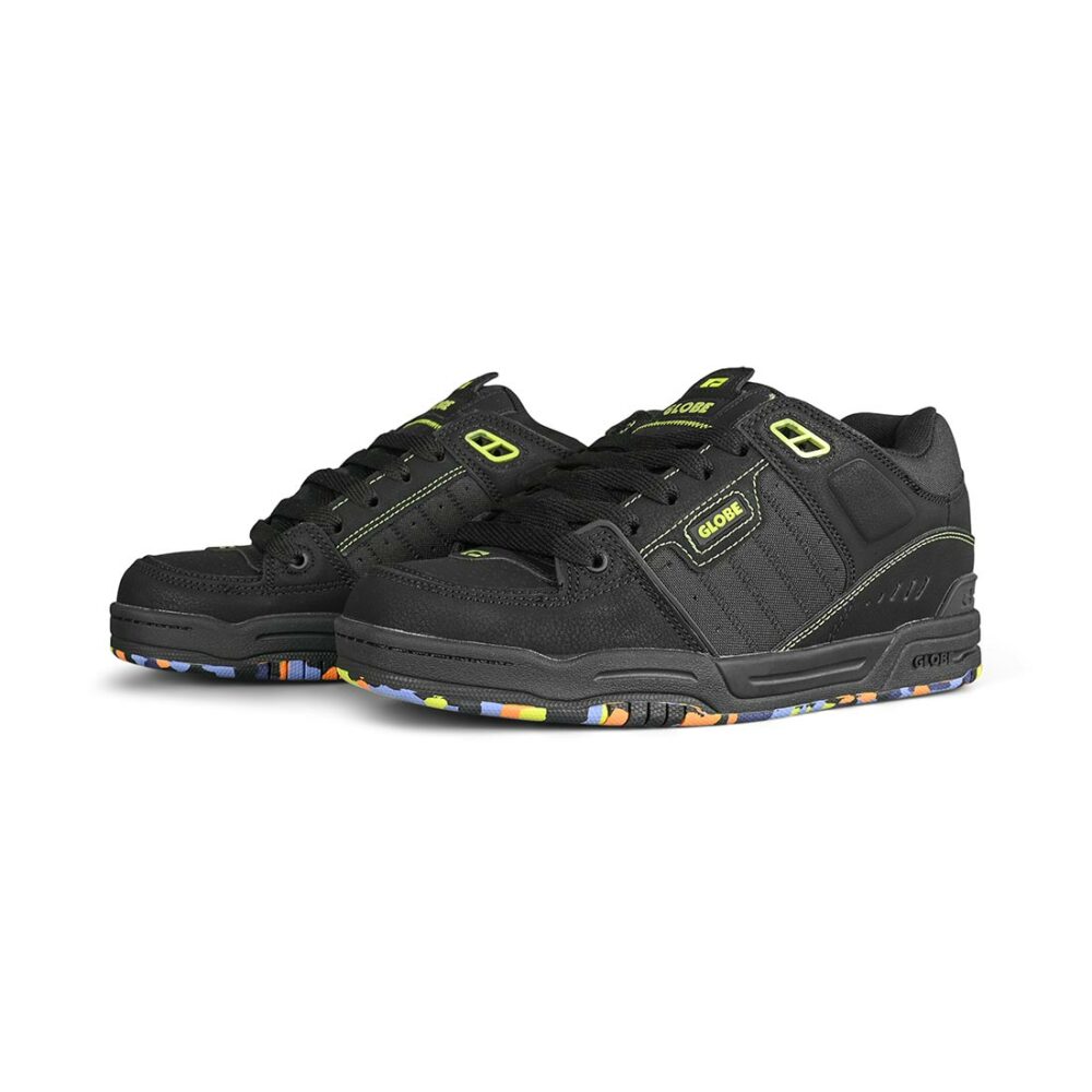 Globe Fusion Skate Shoes - Black/Lime/Mosaic