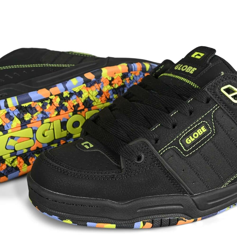 Globe Fusion Skate Shoes - Black/Lime/Mosaic