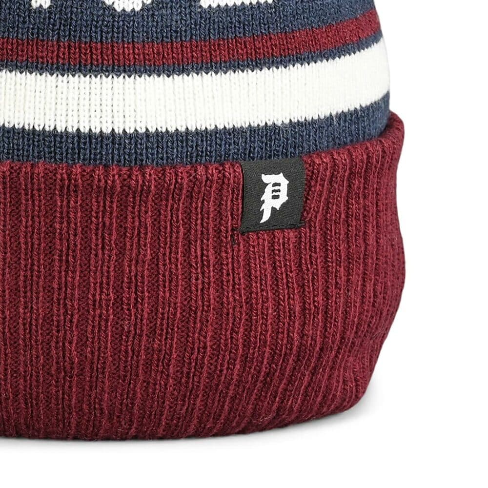 Primitive Euro Pom Beanie Hat - Burgundy