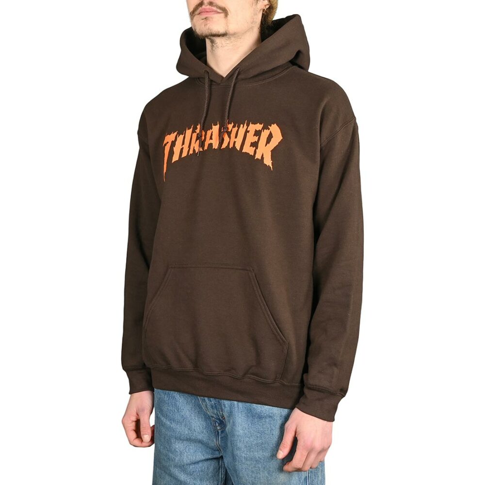 Thrasher Burn It Down Pullover Hoodie - Dark Chocolate