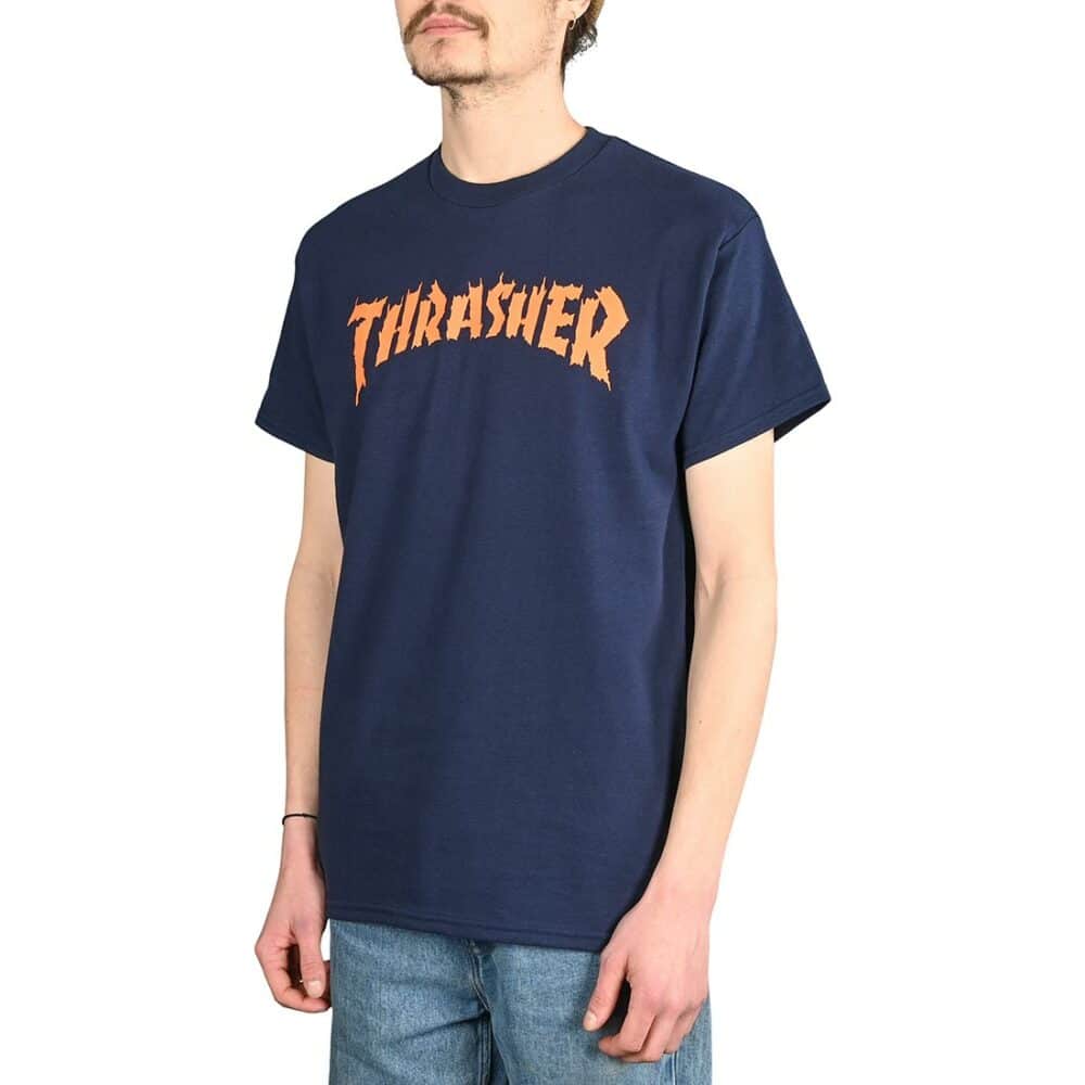 Thrasher Burn It Down S/S T-Shirt - Navy