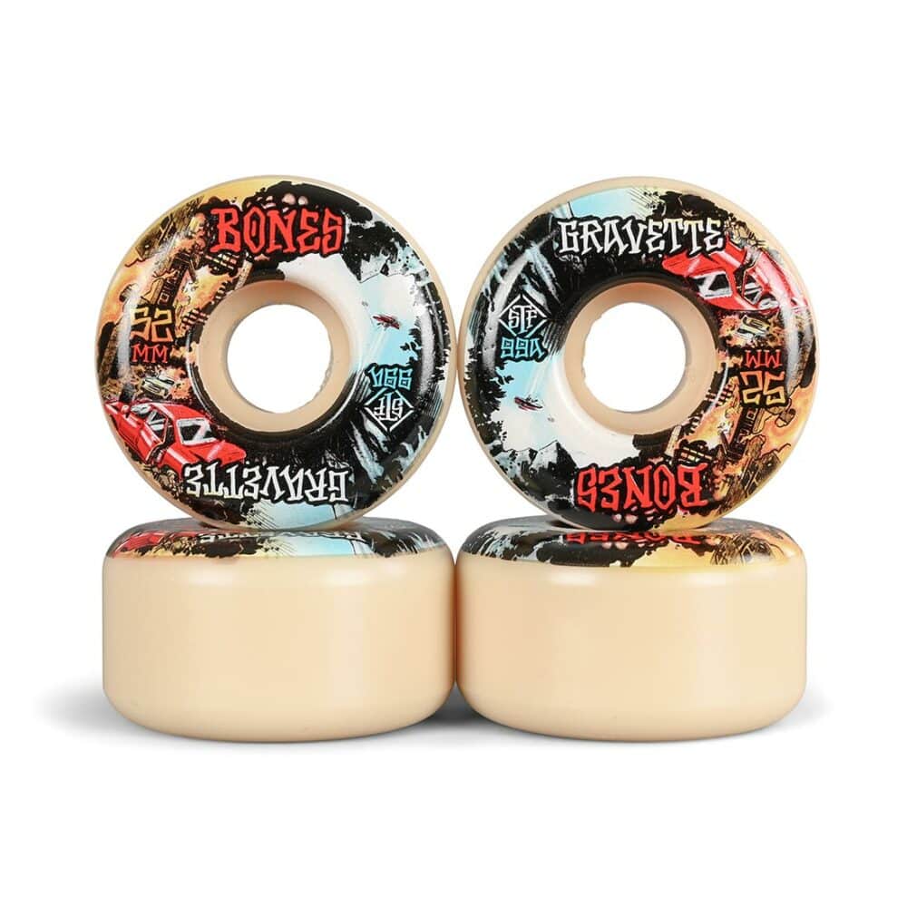 Bones Gravette Heaven & Hell STF V2 Locks 99a 52mm Skateboard Wheels