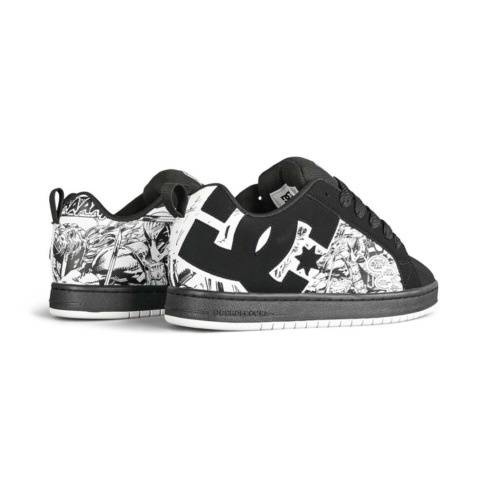 DC x Deadpool Court Graffik Skate Shoes - Black/White/Red