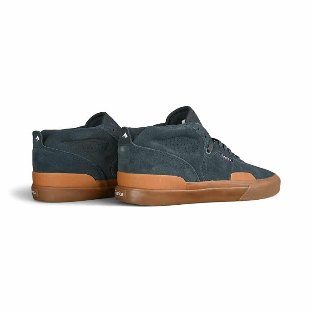 Emerica Pillar Mid-Top Skate Shoes - Navy/Gum