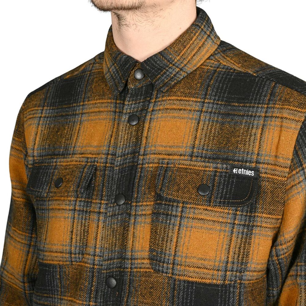 Etnies Backswitch L/S Jacket Shirt - Brown