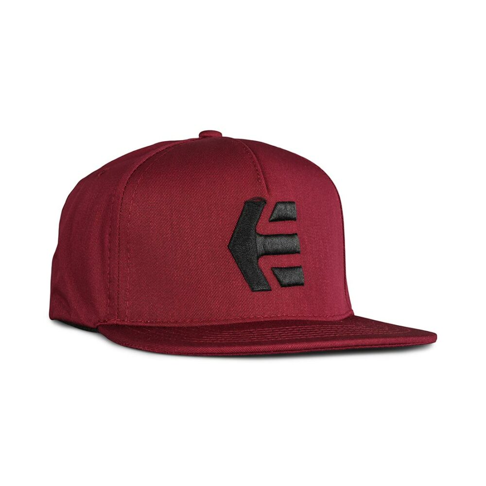 Etnies Icon Snapback Cap – Burgundy