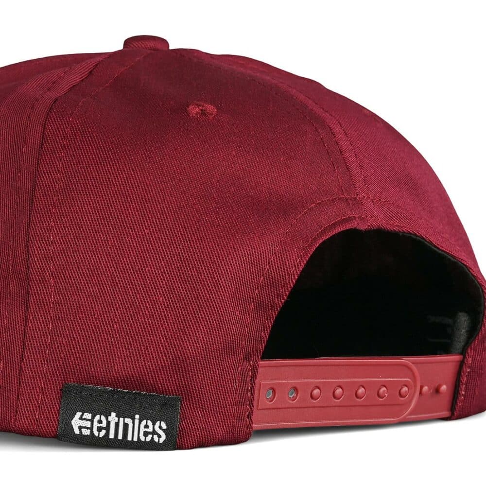 Etnies Icon Snapback Cap – Burgundy