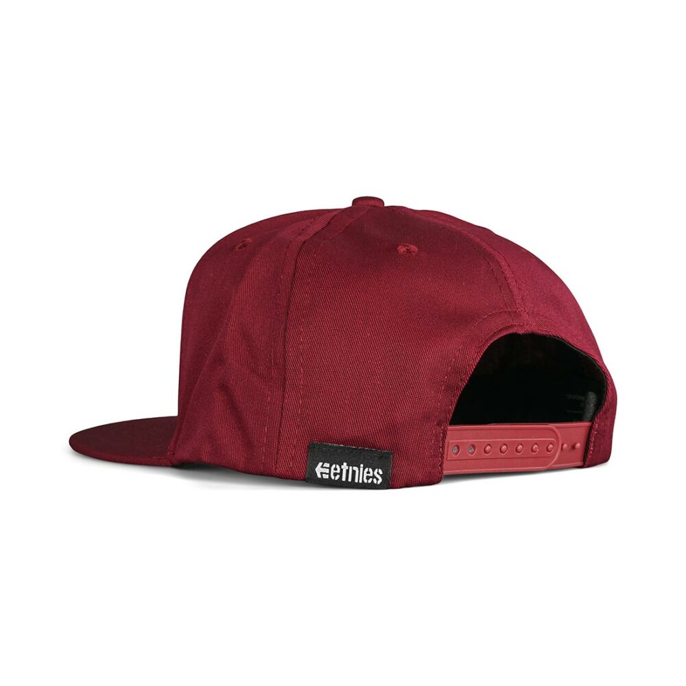 Etnies Icon Snapback Cap – Burgundy