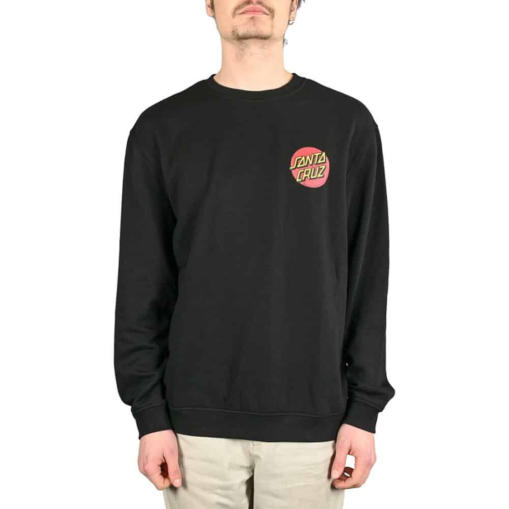 Santa Cruz Classic Dot Chest Crew Sweater - Black