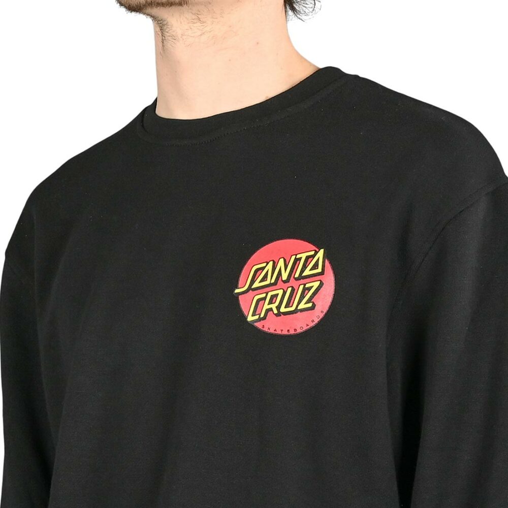 Santa Cruz Classic Dot Chest Crew Sweater - Black