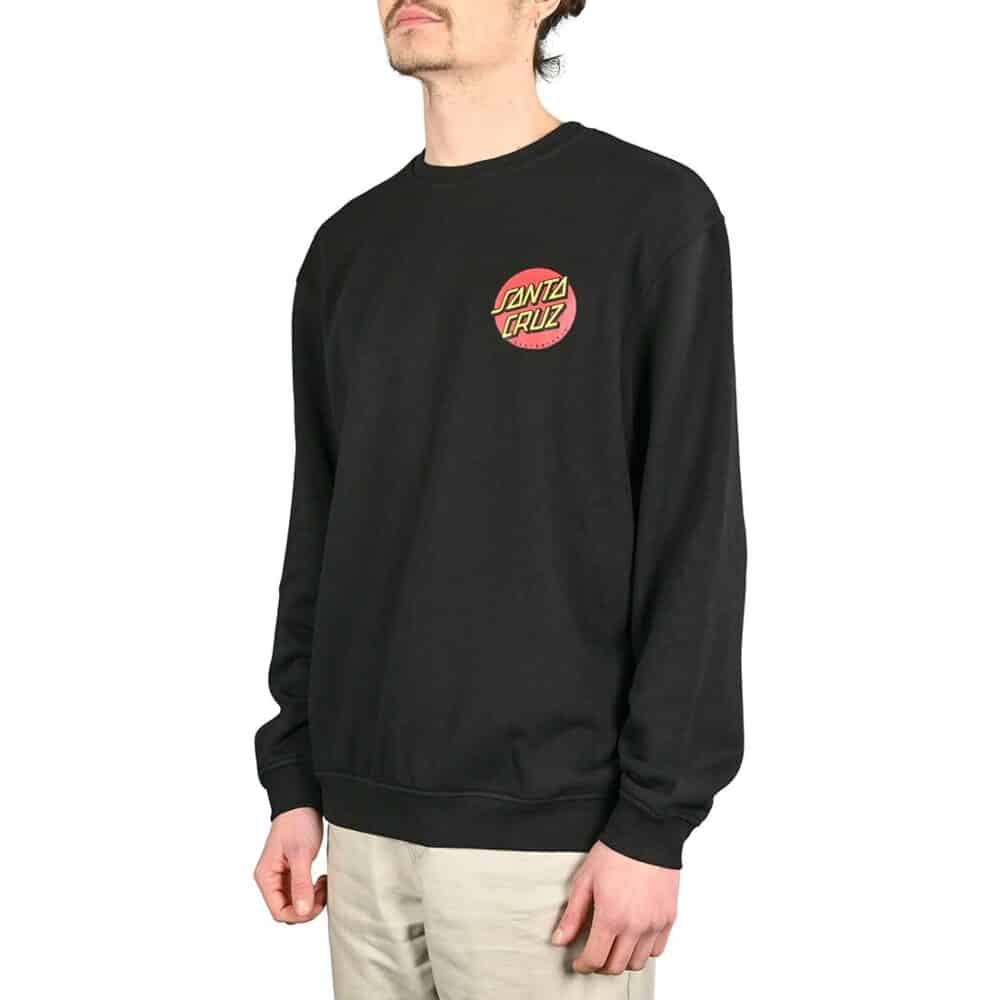 Santa Cruz Classic Dot Chest Crew Sweater - Black