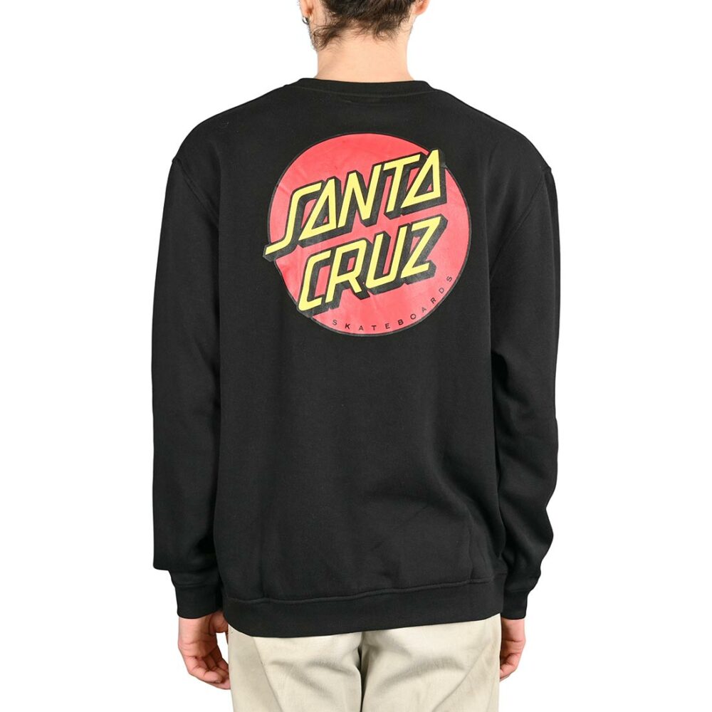 Santa Cruz Classic Dot Chest Crew Sweater - Black