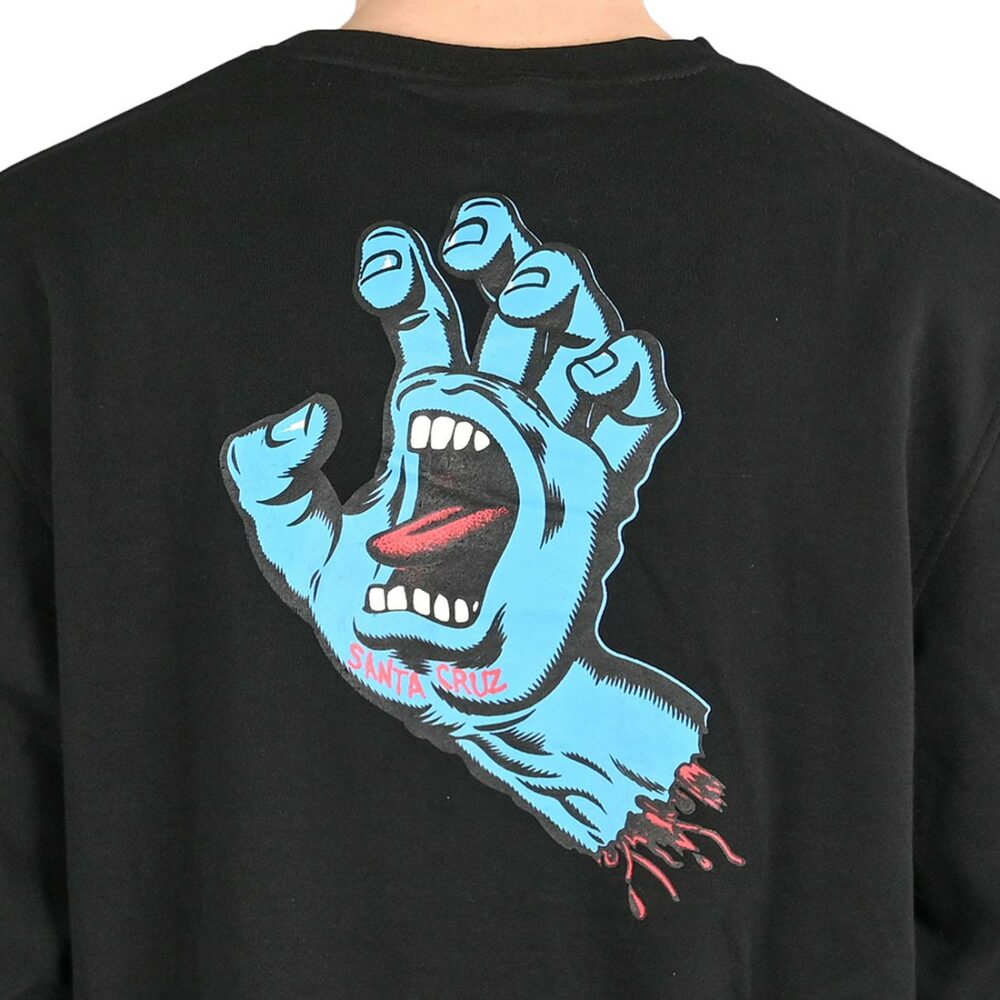 Santa Cruz Screaming Hand Chest Crew Sweater - Black