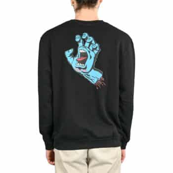 Santa Cruz Screaming Hand Chest Crew Sweater - Black