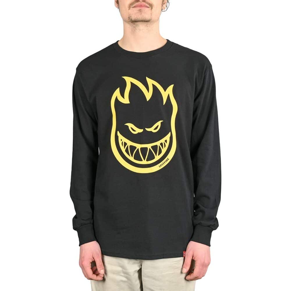 Spitfire Bighead L/S T-Shirt - Black/Gold