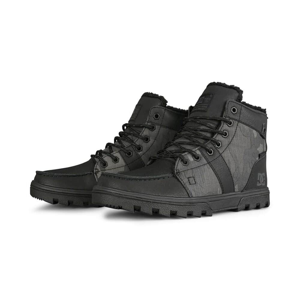 DC Woodland Lace Up Winter Boot - Black/Black/Black Print