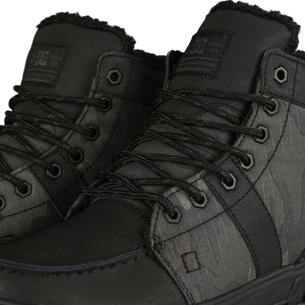 DC Woodland Lace Up Winter Boot - Black/Black/Black Print