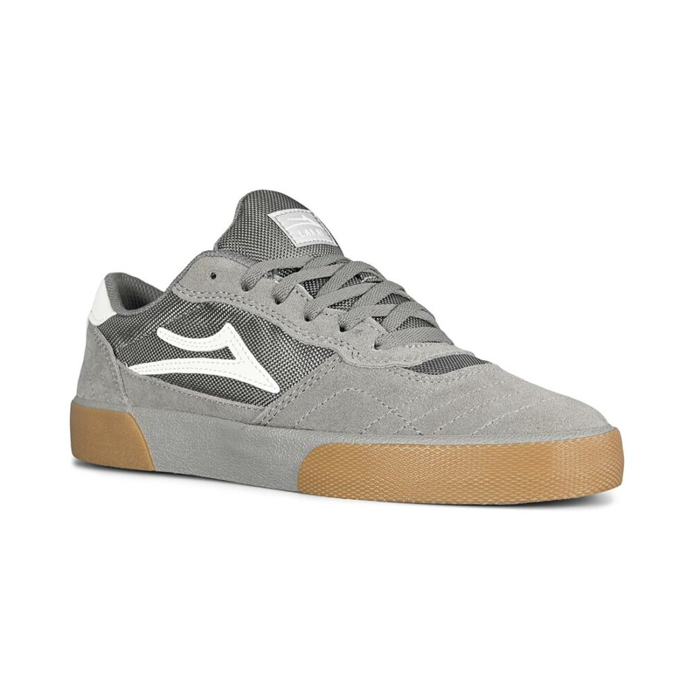 Lakai Cambridge Skate Shoes - Light Grey/Gum