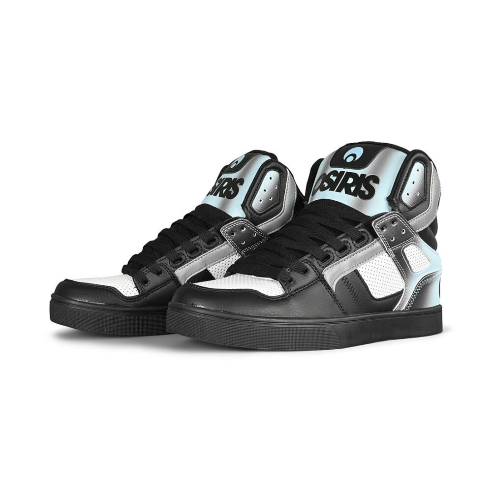 Osiris Clone High Top Shoes - Black/Cyan/Fade